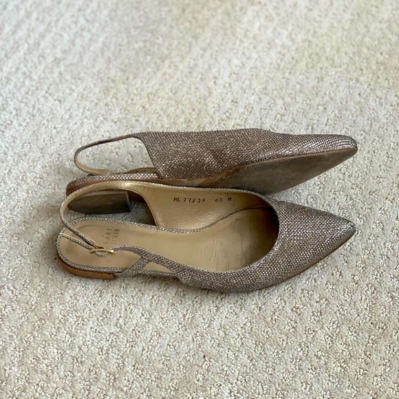 STUART WEITZMAN Glitter Slingback Flats - Picture 3 of 11